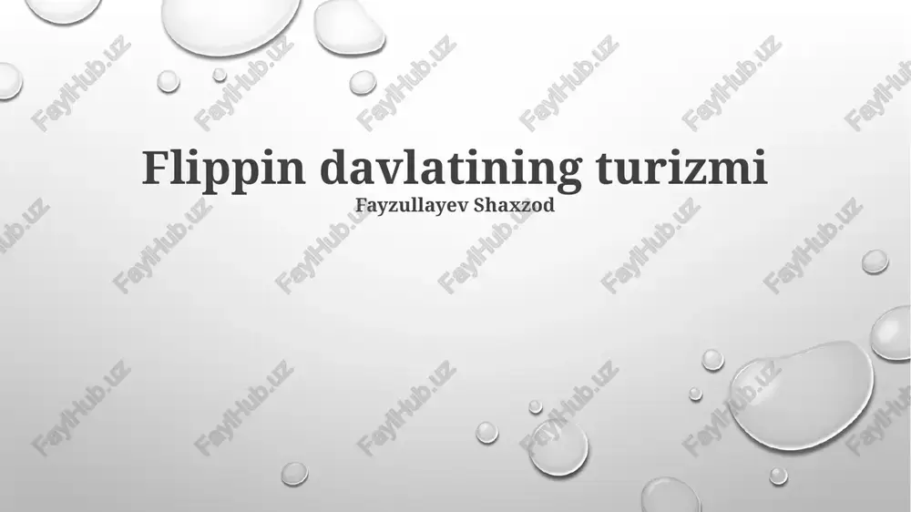 filippining “suv osti dunyosi” — PPTX