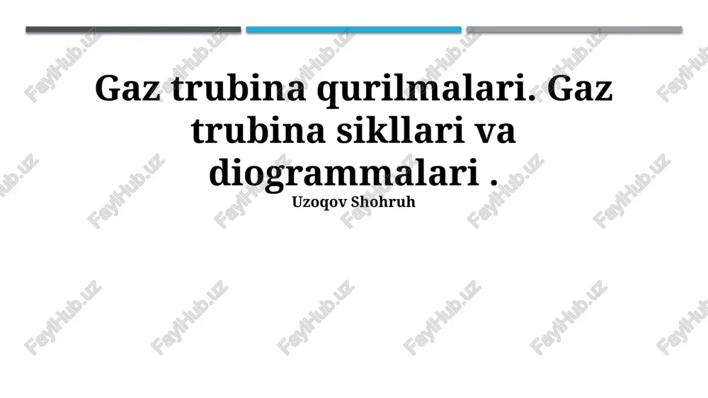 gaz trubina qurilmalari — PPTX