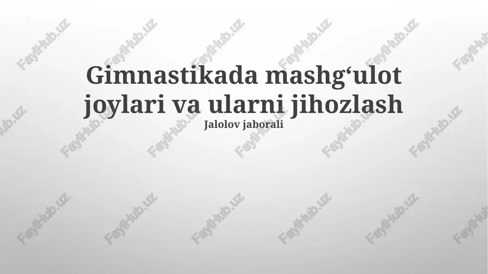 gimnastika to'shaklari (matlar) — PPTX