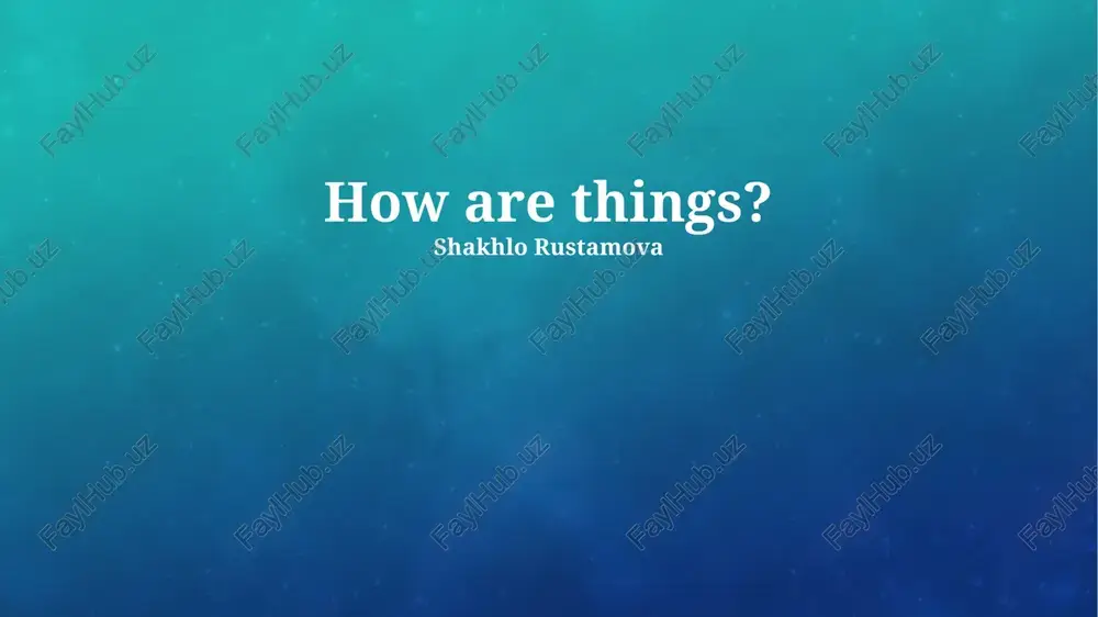 the future of "things" — PPTX