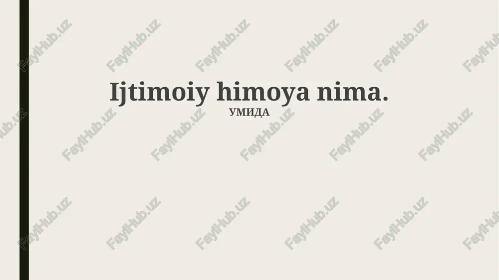 ijtimoiy himoya — PPTX