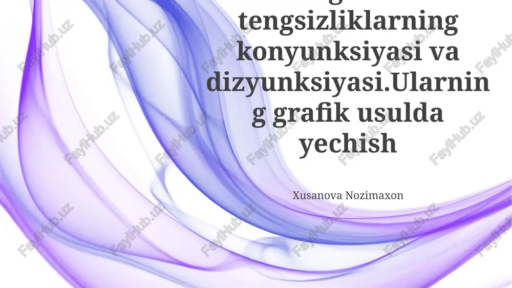 ikki o'zgaruvchili tengsizliklar — PPTX