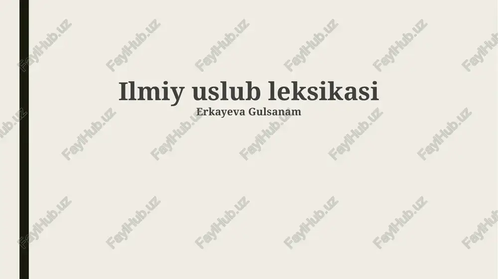 ilmiy uslub leksikasi — PPTX
