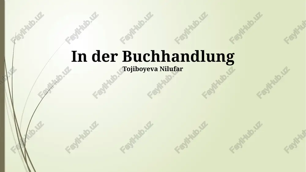 die welt der bücher — PPTX