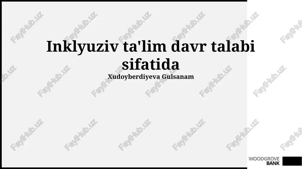 inklyuziv ta'lim — PPTX