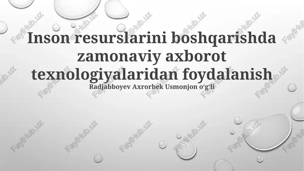 zamonaviy axborot texnologiyalari — PPTX