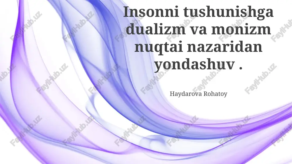 uyqusizlikning ta'rifi va turlari — PPTX