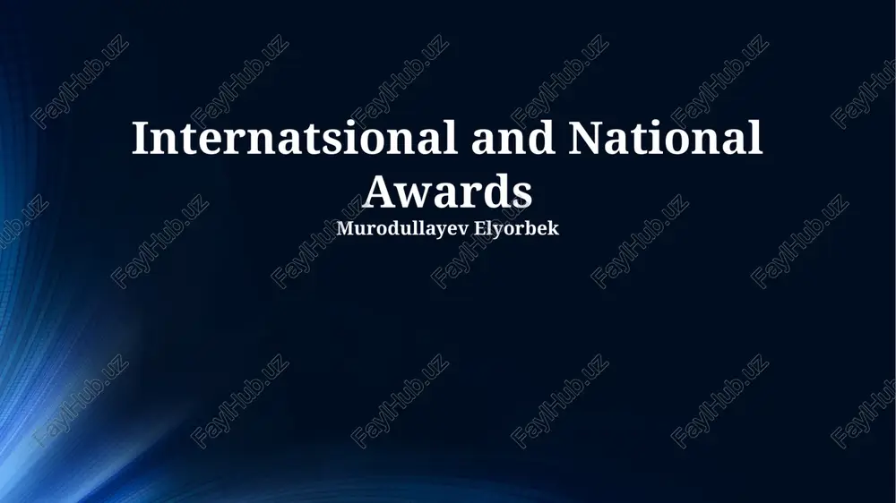internatsional and national awards — PPTX