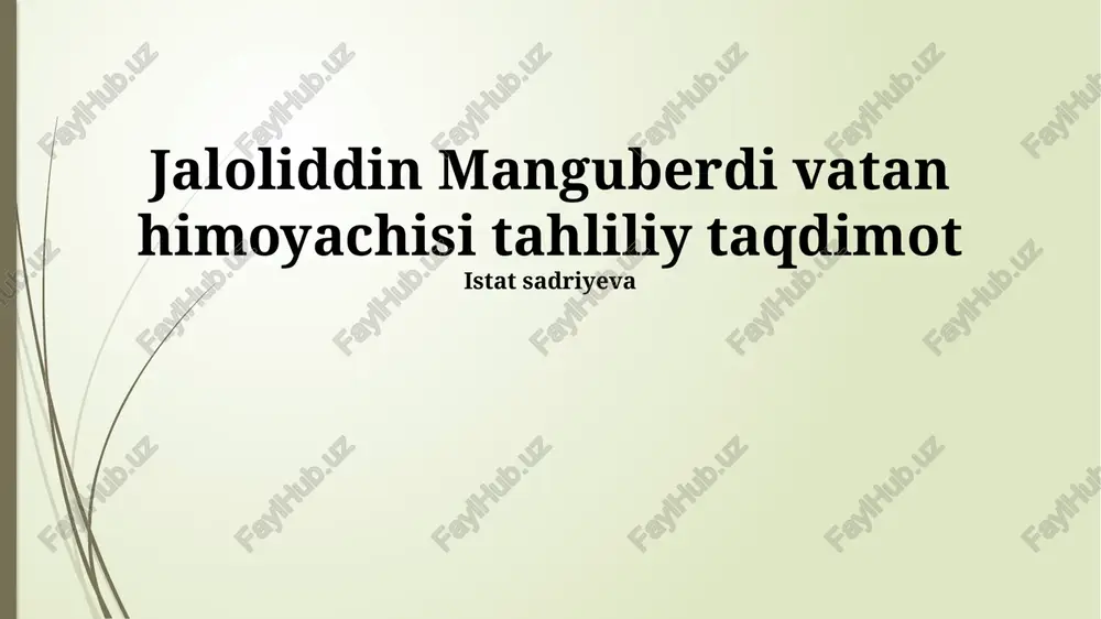 manguberdi davri va uning strategiyasi — PPTX