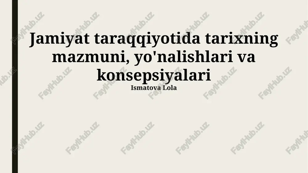 globalizatsiya va tarixiy jarayonlar — PPTX