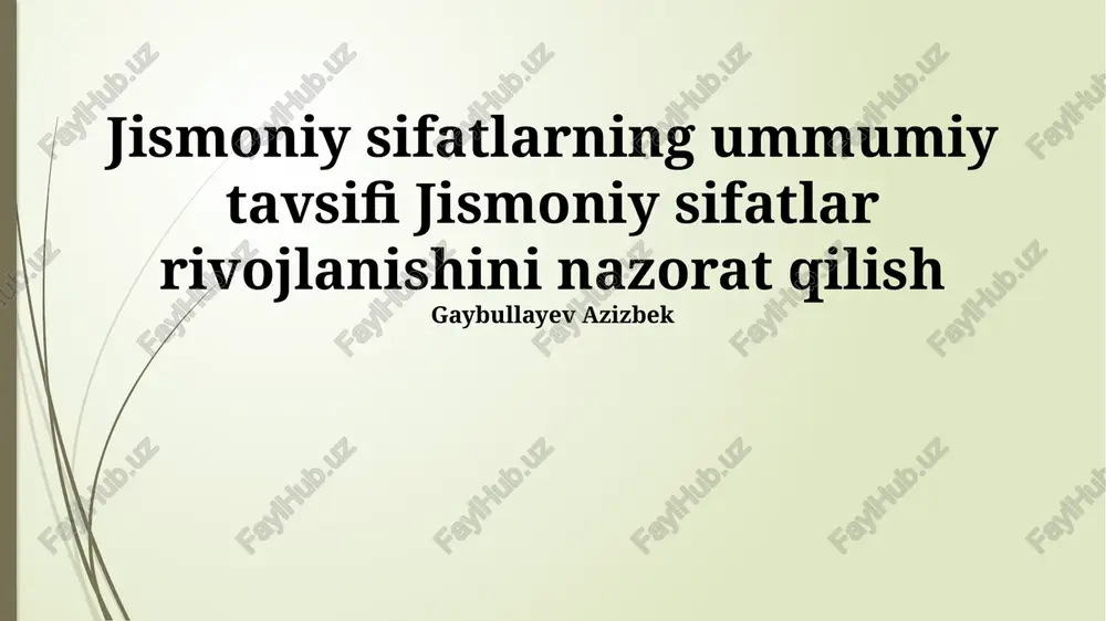 muvozanatning rivojlanishi — PPTX