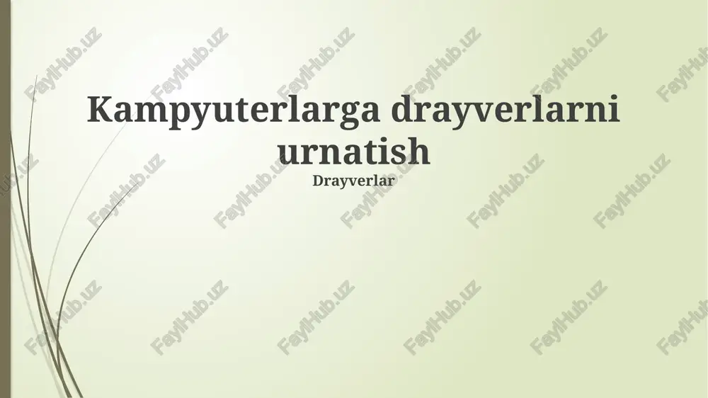 avtomatik drayvlar o'rnatish — PPTX