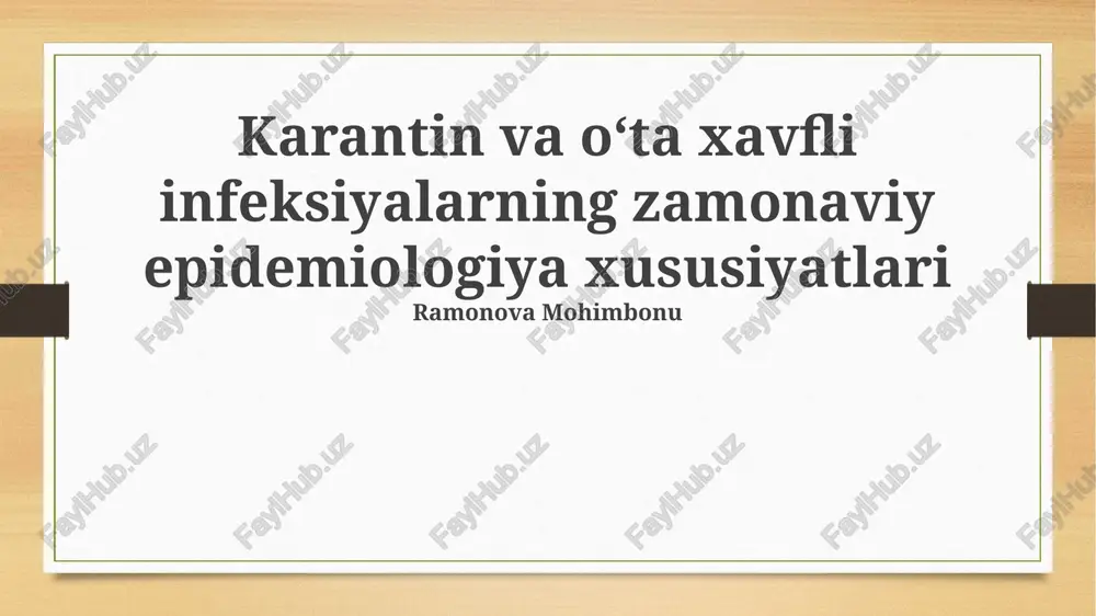 axborot texnologiyalari va pandemiyalarni boshqarish — PPTX