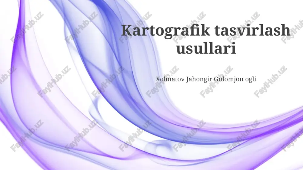 kartografik tasvirlash usullari — PPTX