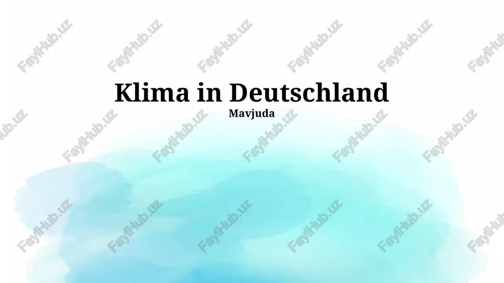 klima in deutschland — PPTX