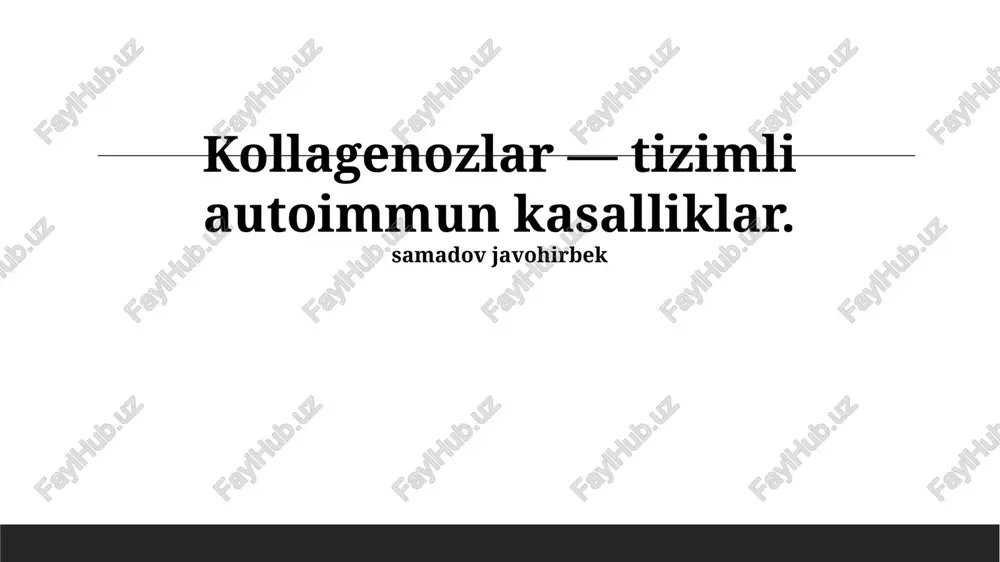kollagenozlar — PPTX