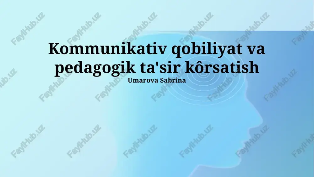 muloqot samaradorligini oshirish usullari — PPTX