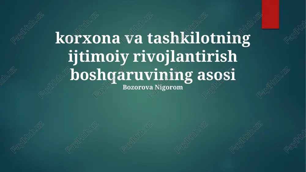 bozorova nigorom — PPTX