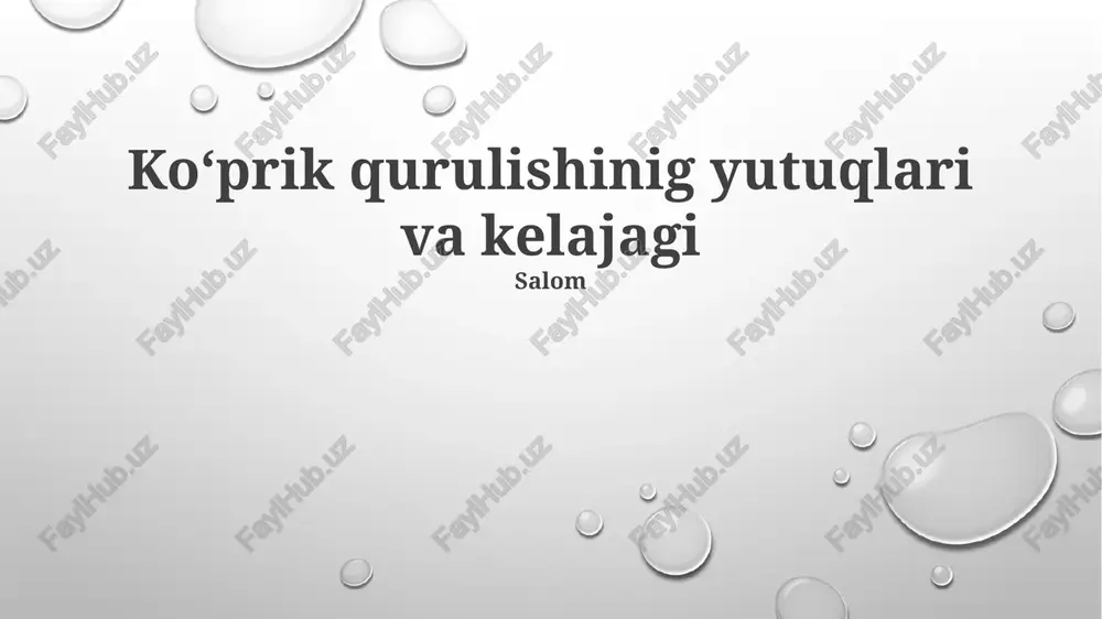 ko'prik qurilishi — PPTX