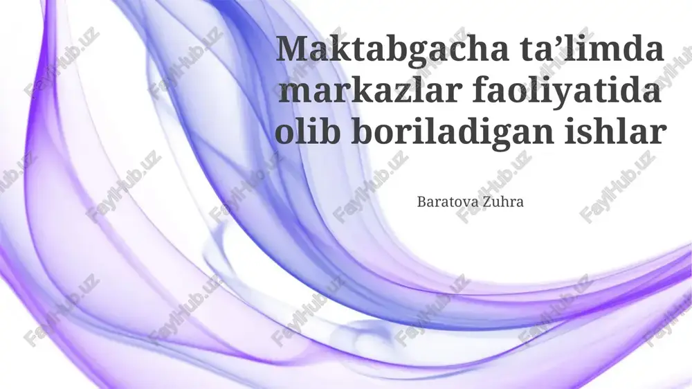 bolalar rivojlanishini qo'llab-quvvatlash — PPTX