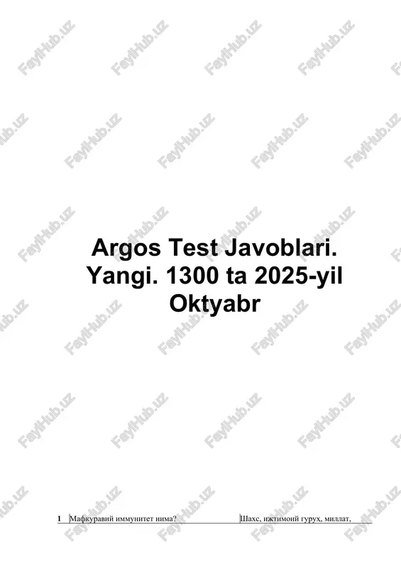 argos test javoblari 1333 talik. iq buni ichida yo'q — DOCX