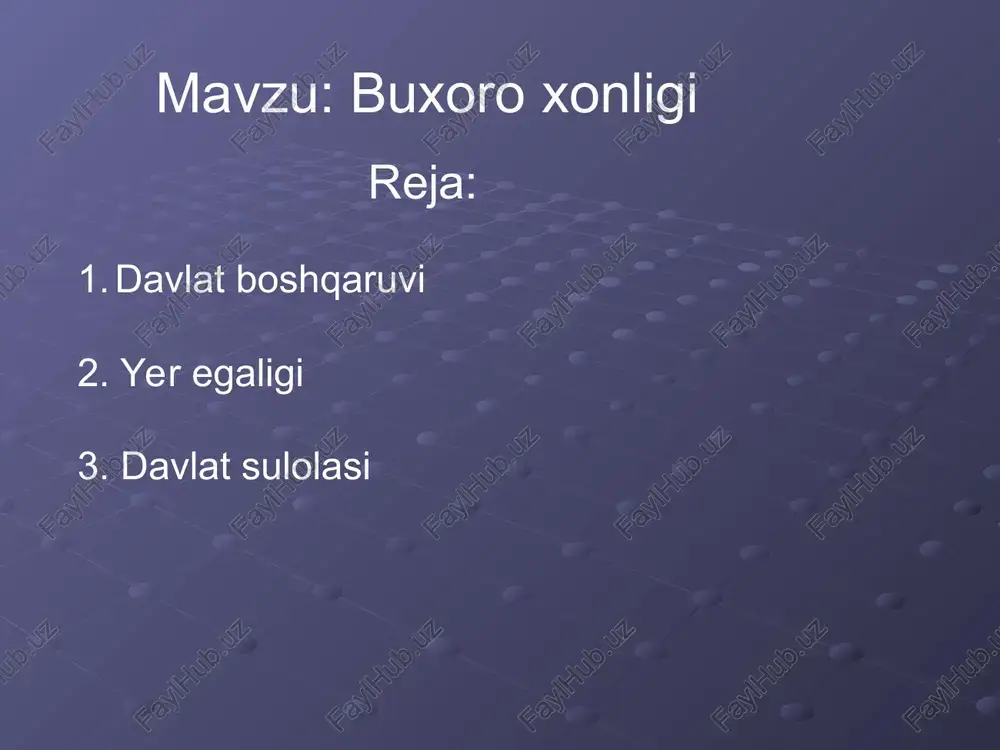 buxoro xonligi — PPT