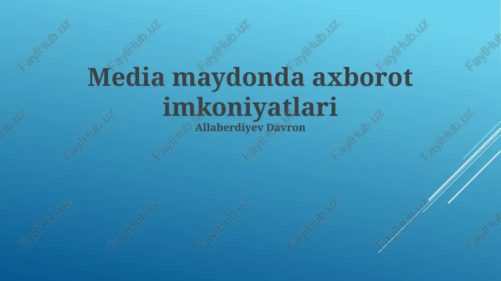oavda ma'lumot xavfsizligi — PPTX