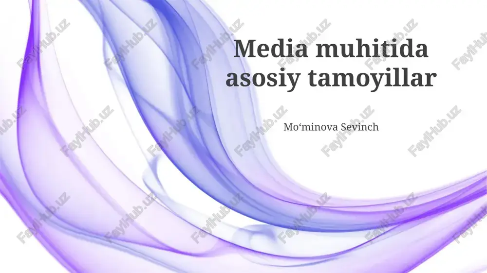 oav muhiti asosiy tamoyillari — PPTX
