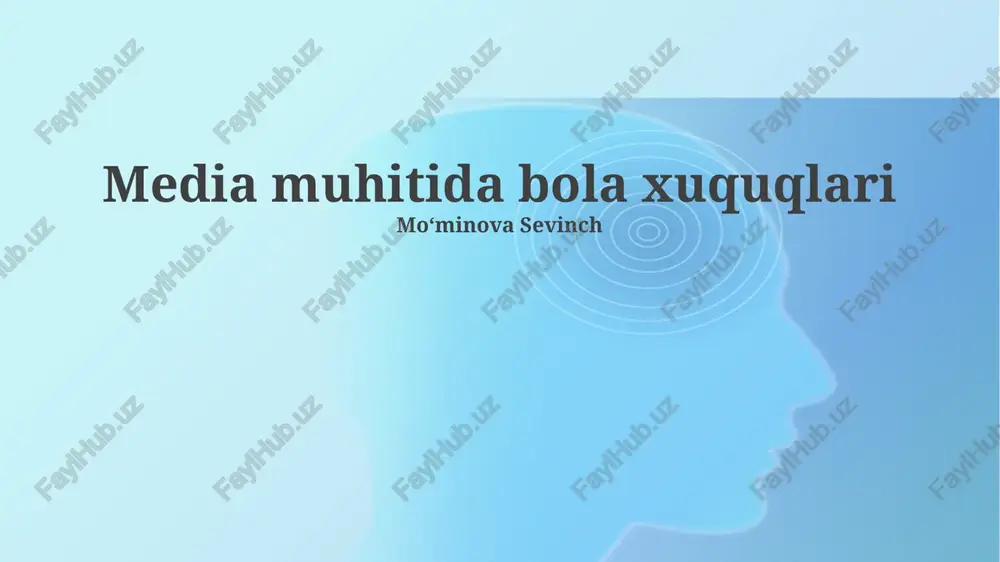 media muhitida bola xuquqlari — PPTX