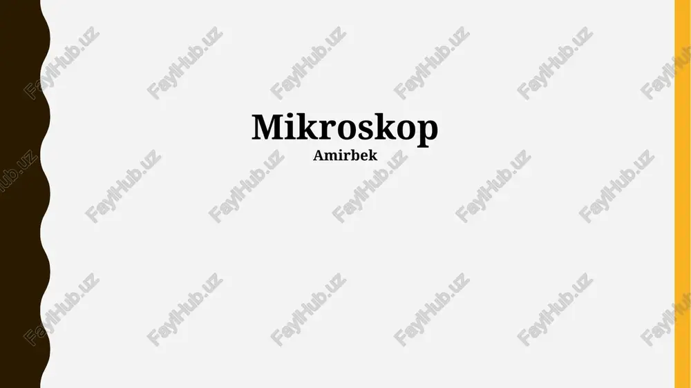 mikroskop — PPTX