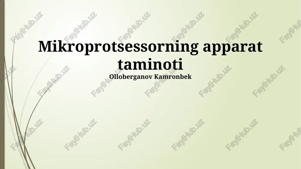 ko'p yadroli mikroprotsessorlar arxitekturasi — PPTX