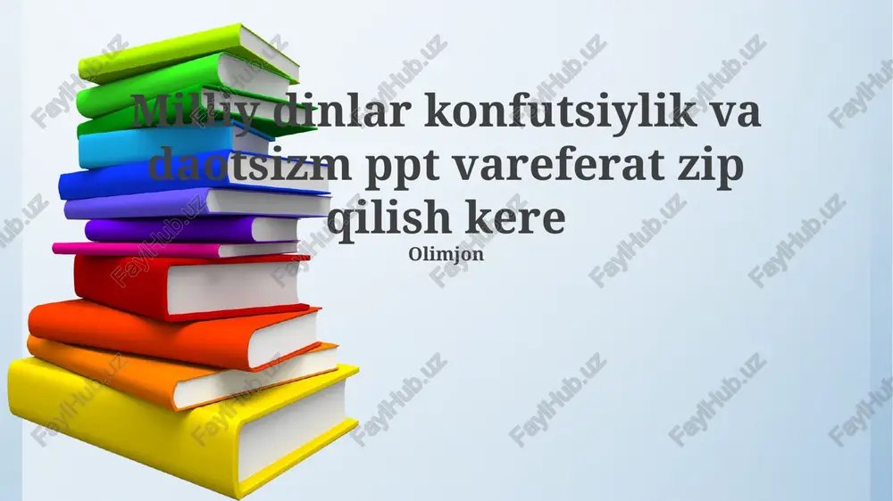 konfutsiylik va taoizm taqqoslashi — PPTX