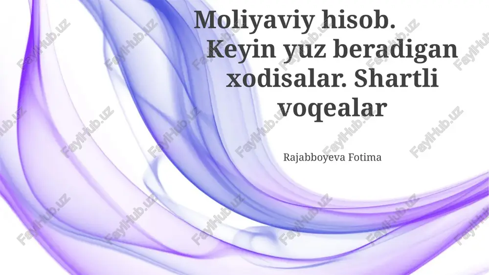 moliyaviy hisobotlar — PPTX