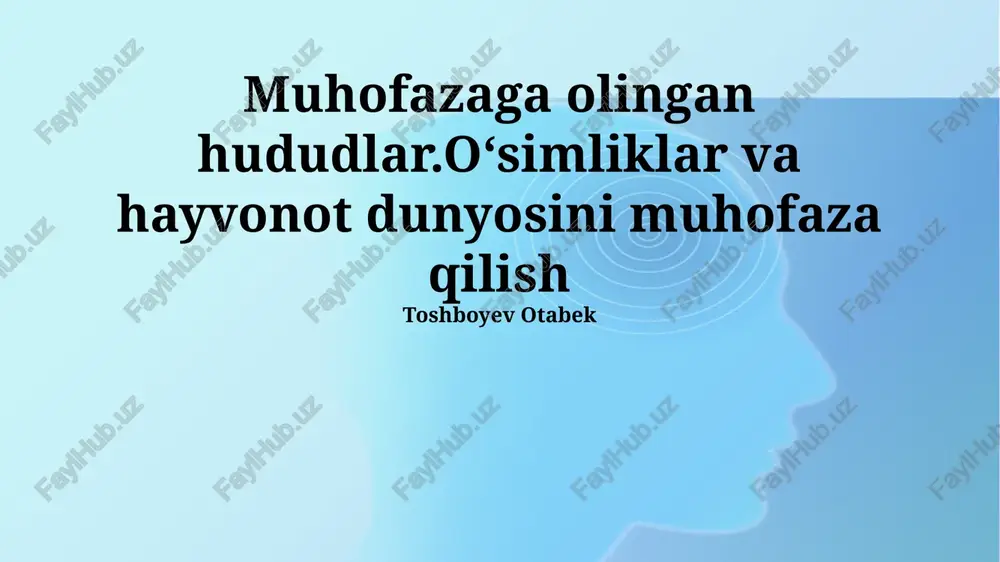 tabiat parklari — PPTX