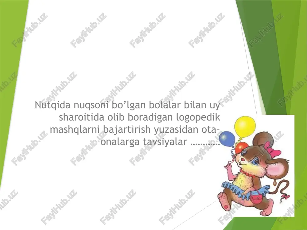 artikulatsion mashqlar — PPTX