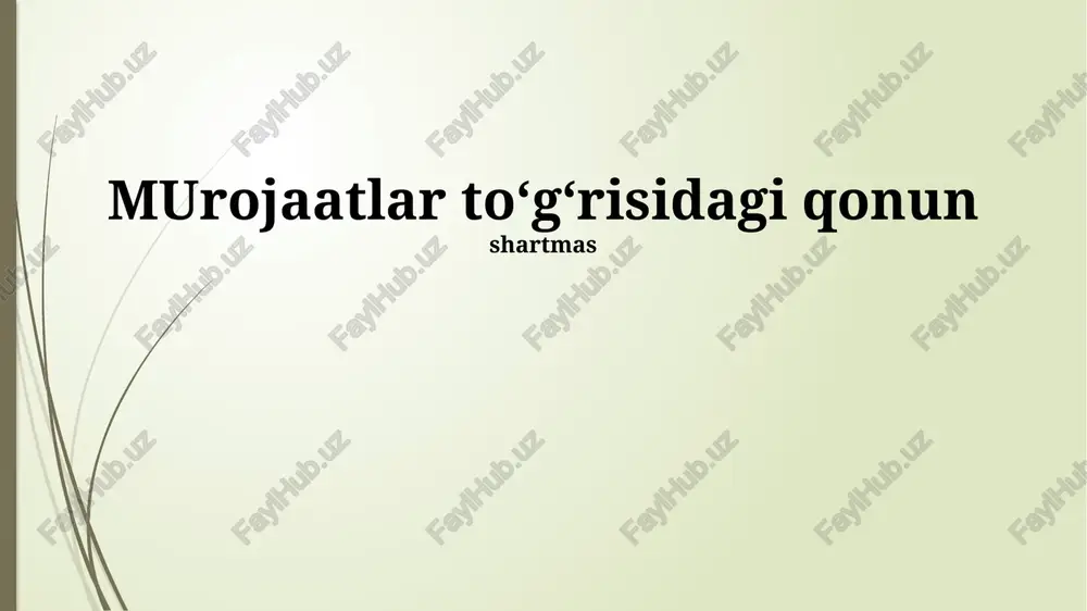 apellyatsiya qonunchiligi — PPTX