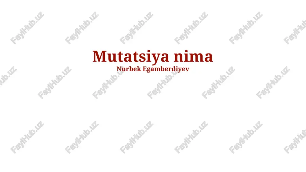 mutatsiya nima — PPTX