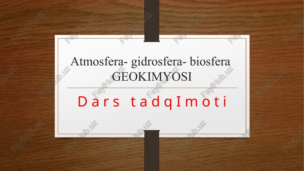 geokimyo — PPTX
