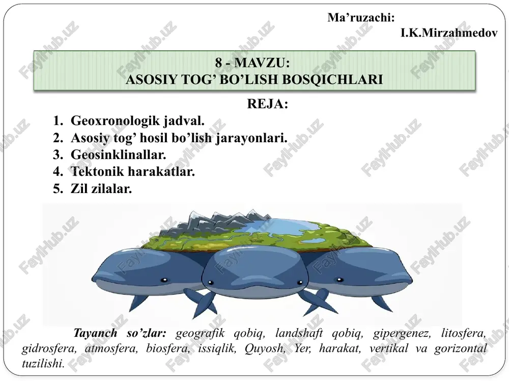 asosiy to'g' bo'lish bosqichlari — PPTX