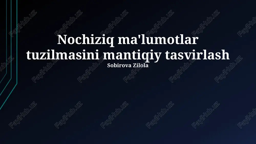 nochiziq ma'lumotlar tuzilmasi — PPTX