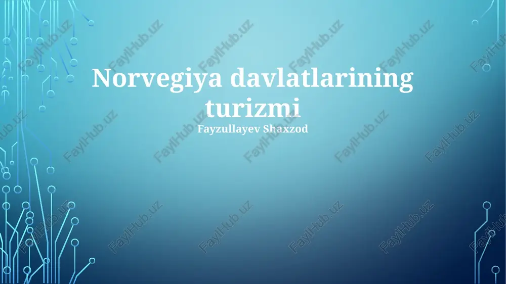 norvegiya davlatlarining turizmi — PPTX