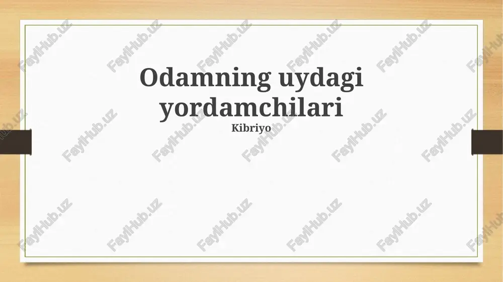 uy yordamchilari — PPTX