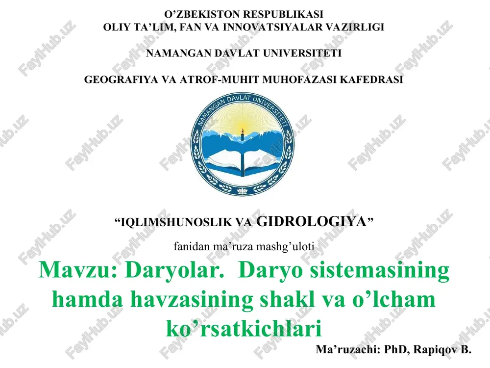 daryolar — PPT