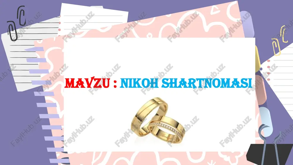 nikoh shartnomasi — PPTX