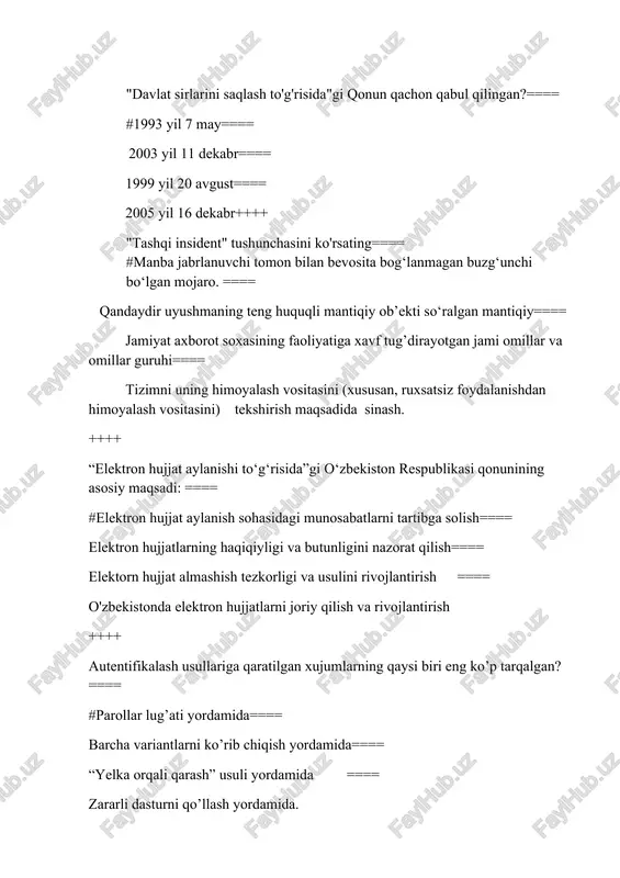 elektron hujjat aylanishi to‘g‘risida — DOCX
