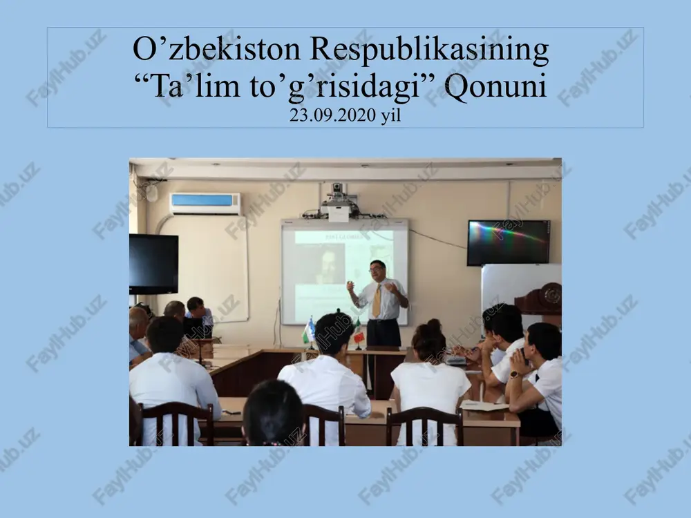 ta'limto'g'risidagi qonun — PPTX