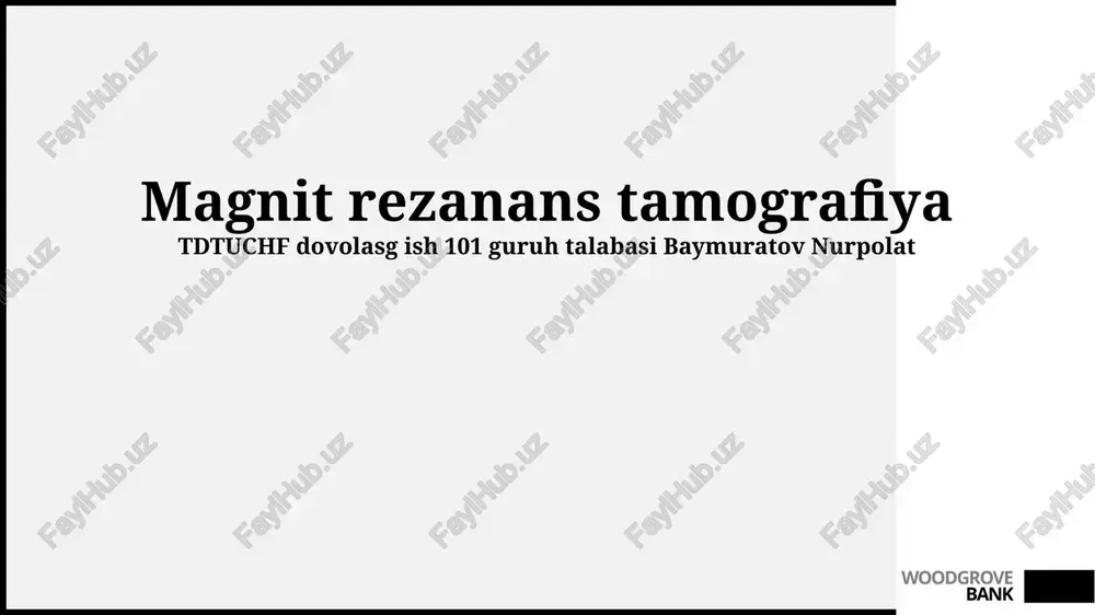 magnit-rezonans tomografiyasi — PPTX