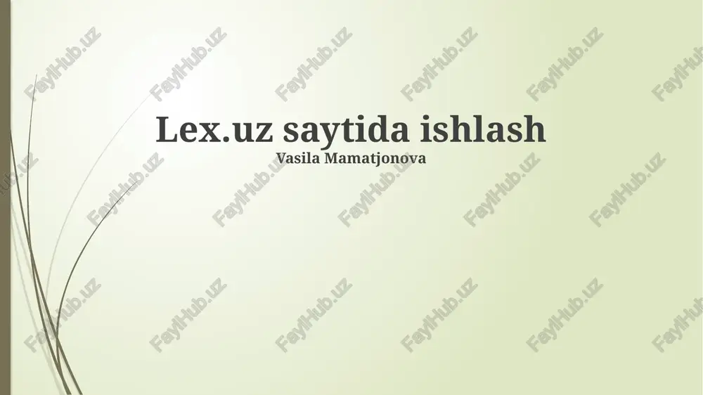lex.uzda ish jarayonlari — PPTX