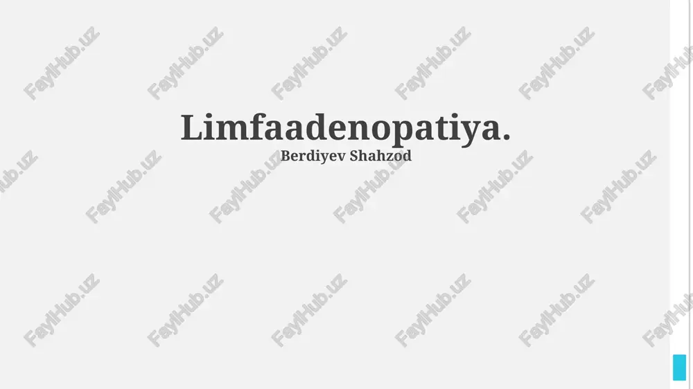 limfaadenopatiya — PPTX