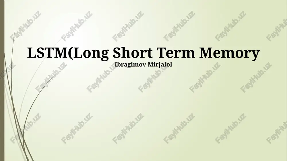 lstm(long short term memory) — PPTX